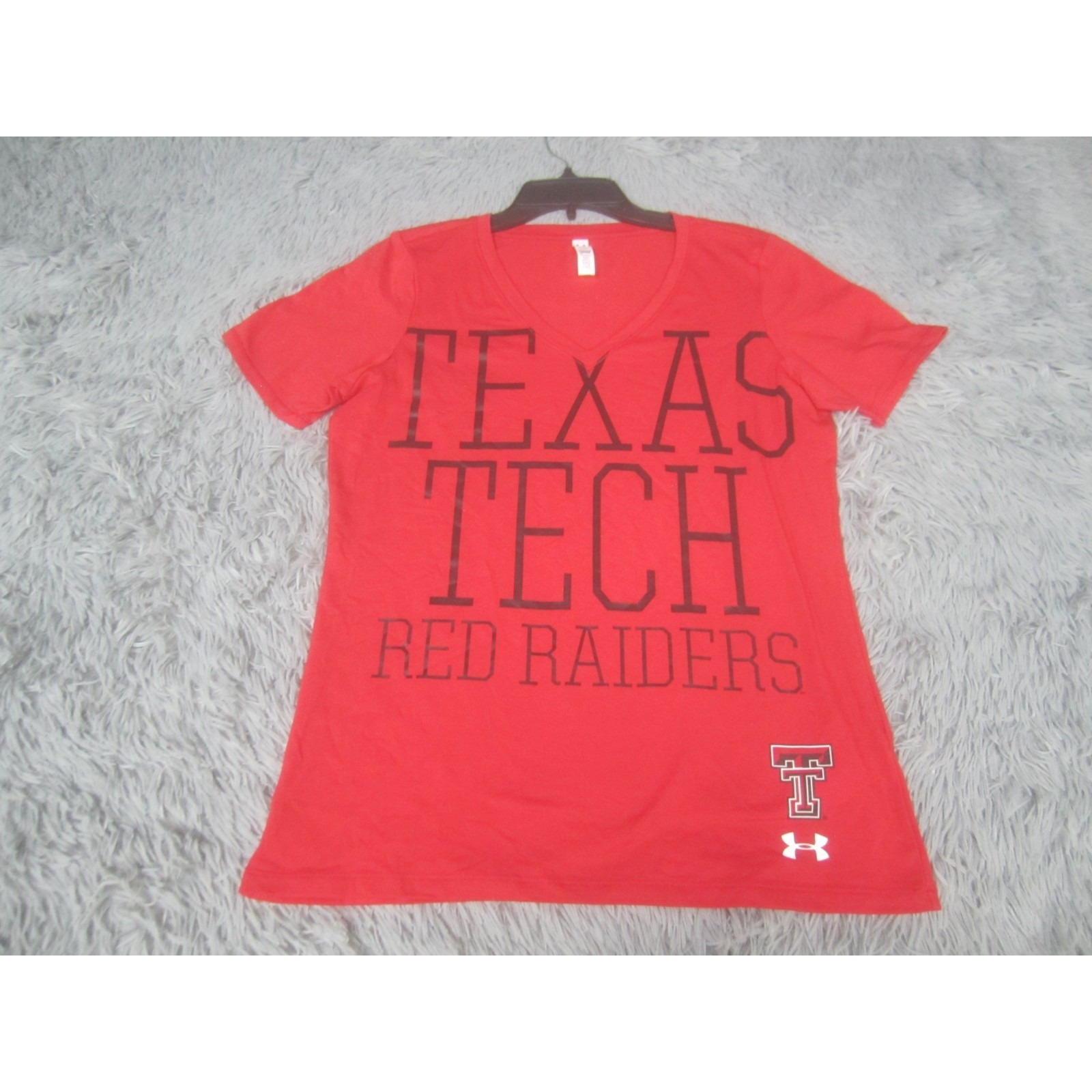 Texas Tech Shirt Womens Small V-Neck Short Sleeve Red Raider Tee